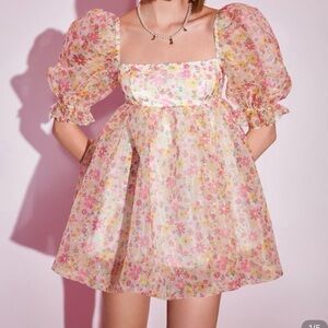 Floral Puff Sleeve Dress